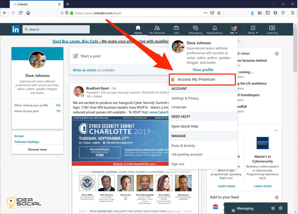 Cancel LinkedIn Premium on iPhone